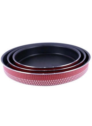 Mondial 3 Piece Non Stick Round Oven Tray Set 24cm 26cm 28cm Baking Pan Set with Evenly Heat Distribution - pzsku/Z62AEBFAFD0B95ED3C969Z/45/_/1739791040/f9472457-2252-41e5-965e-f44085c19ecf