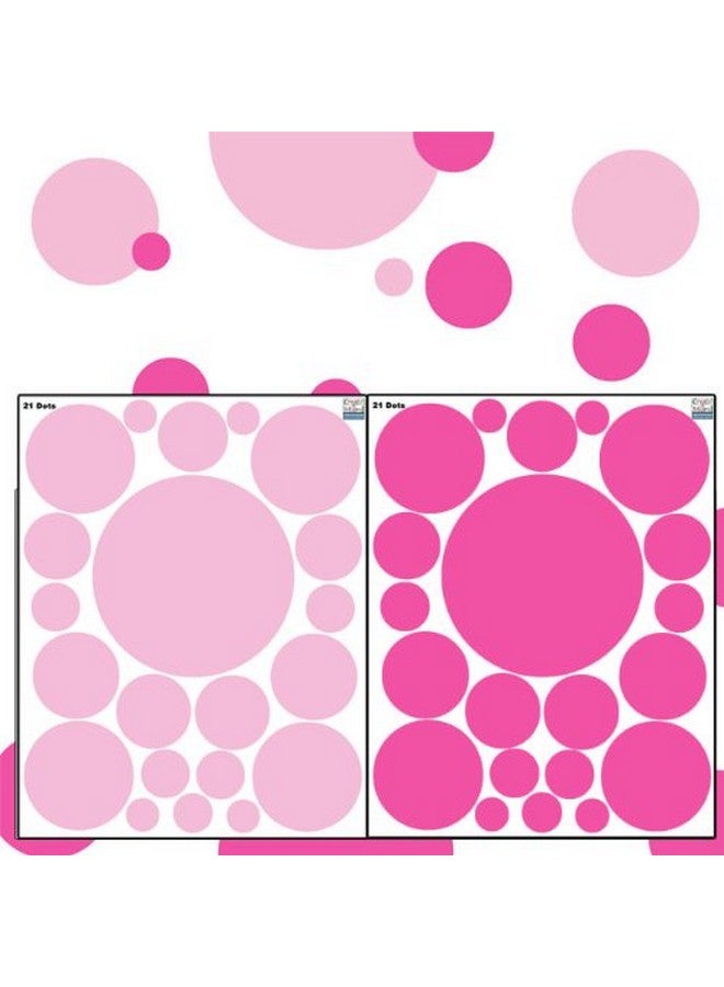 Create-A-Mural Wall Decor Dots, Polka Dot Wall Decals for Girls Room Walls Decor Stickers Bedroom Kids Art (Lt & DK Pink) - Image 4