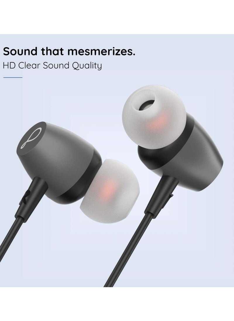 Pebble - Wireless Neckband Headphones Flex Buzz True bass Sound with Microphone and Voice Assistant Noise Cancellation Bluetooth 5.0 and Water Resistant Grey - Image 1