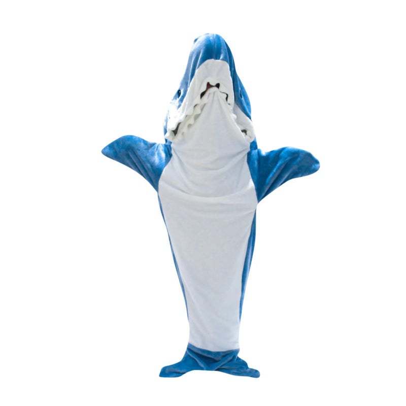 Shark Suit Pajamas For Adults, Super Soft Flannel Hooded, Loose, Can Be Worn Outside, Lazy Tv Home Clothes - Image 5