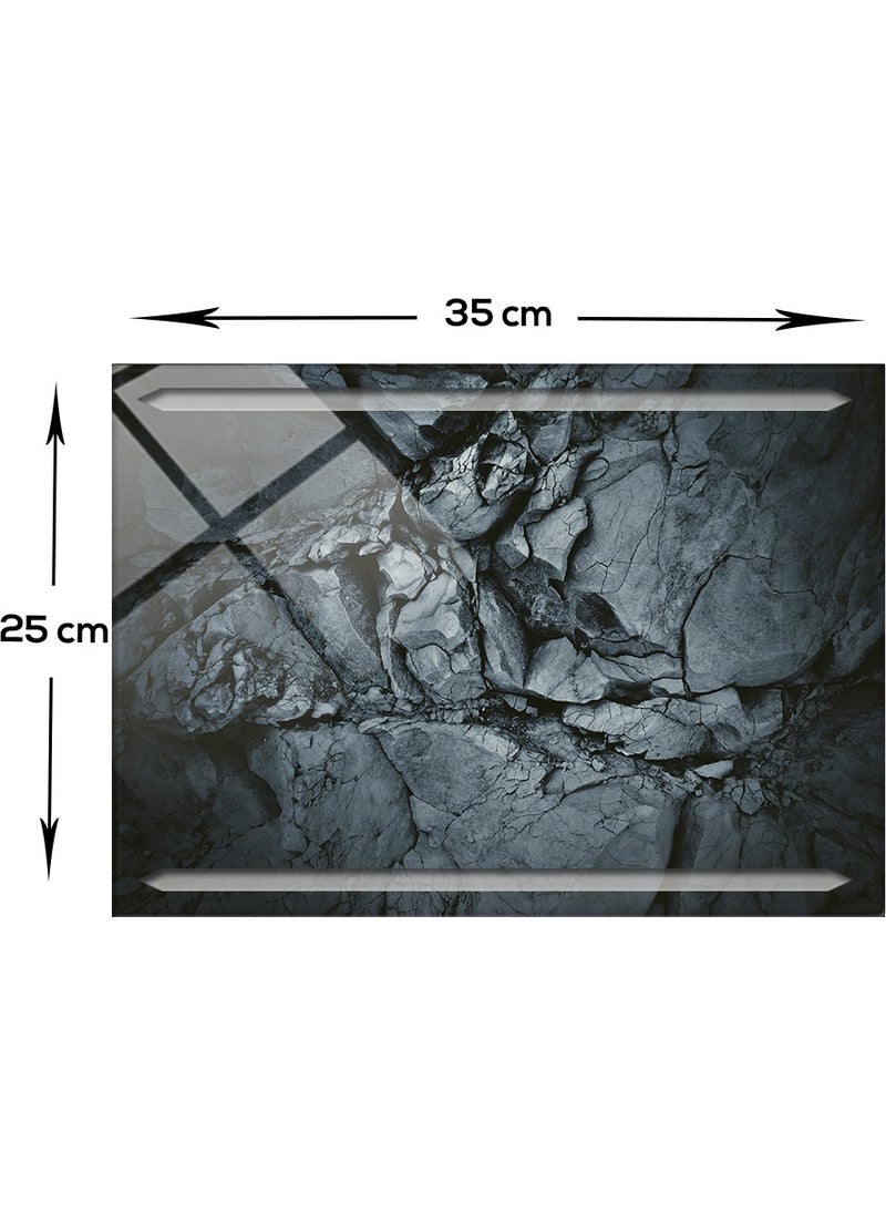 DECORITA Channeled Glass Cutting Board - Glass Cutting Table | Natural Stone Patterned | 25cm x 35cm | Patented Product  - Image 5