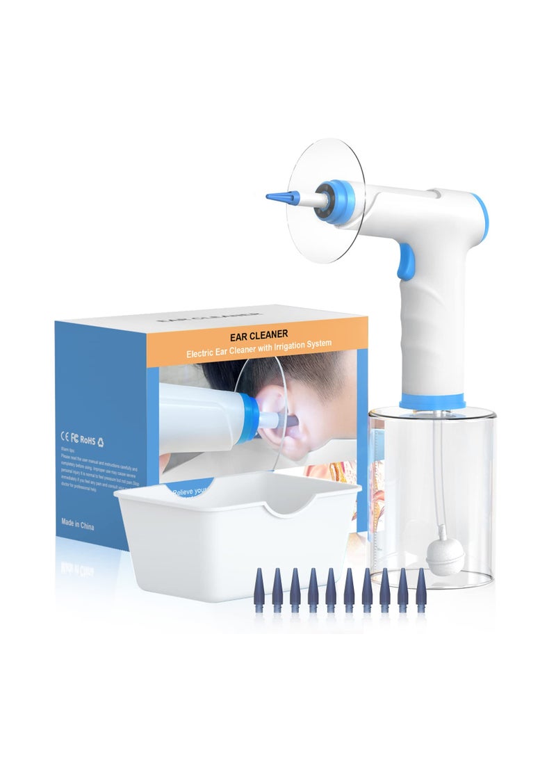 Generic - Electric Ear Wax Removal Kit - Safe and Effective Ear Cleaner with 4 Pressure Settings for Adults and Kids, Complete Ear Cleaning Irrigation System in Blue for Ear Wax Buildup. - Image 1