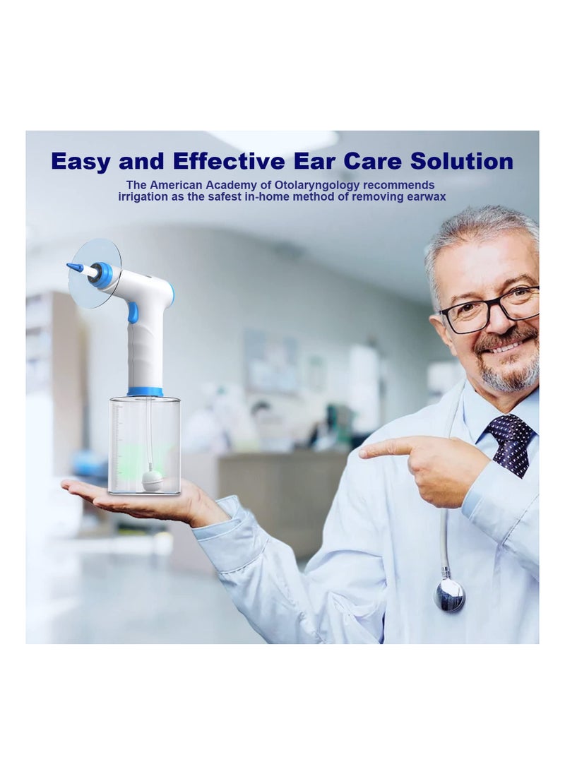 Generic - Electric Ear Wax Removal Kit - Safe and Effective Ear Cleaner with 4 Pressure Settings for Adults and Kids, Complete Ear Cleaning Irrigation System in Blue for Ear Wax Buildup. - Image 1