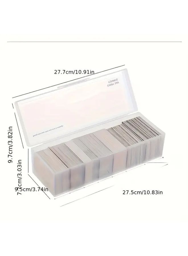 Transparent Pink Trading Card Organizer With Dust Cover Secure Closure Storage Box - Image 2