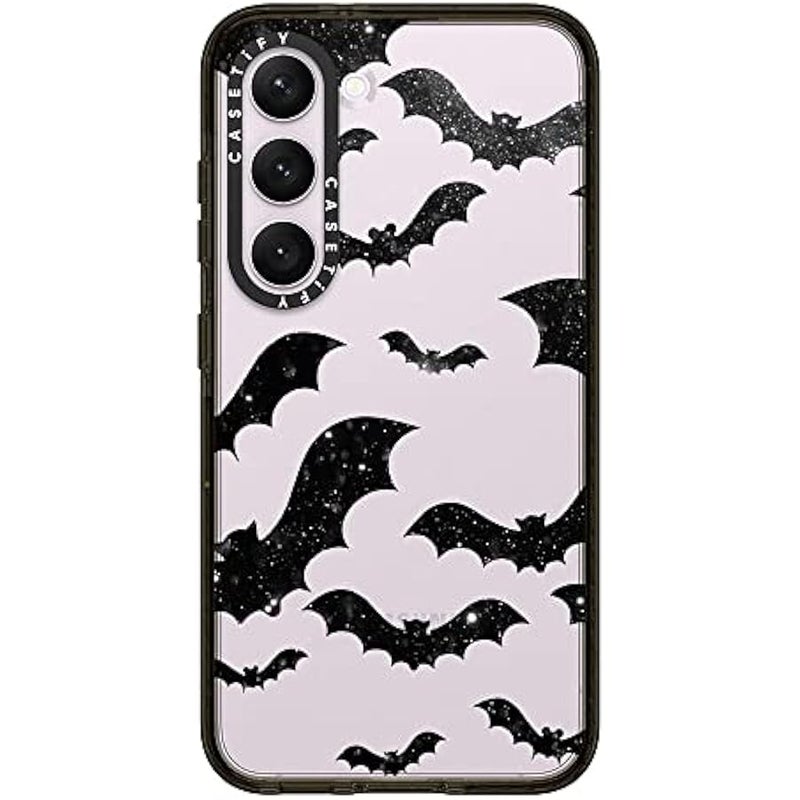 Casetify Impact Galaxy S23 Case 【4X Military Grade Drop Tested / 8.2ft Drop Protection】 - Bats - Clear case  - Clear Black - Image 1