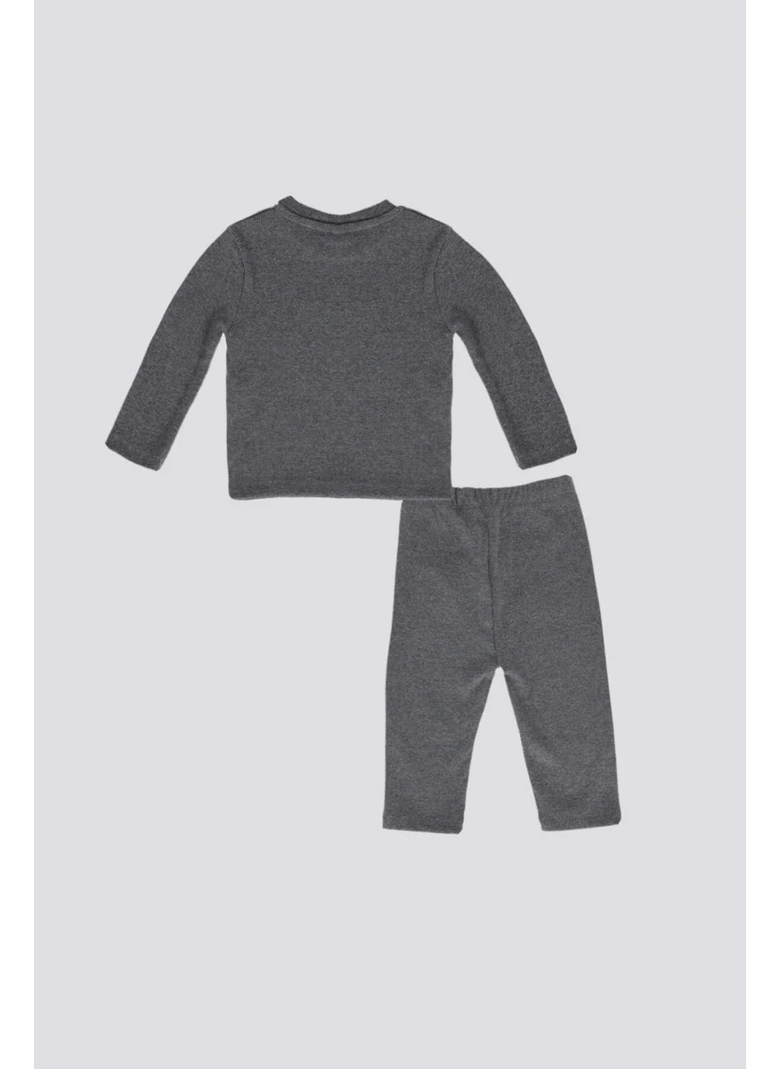 U.S. Polo Assn. Baby Boy Anthracite Melange Suit