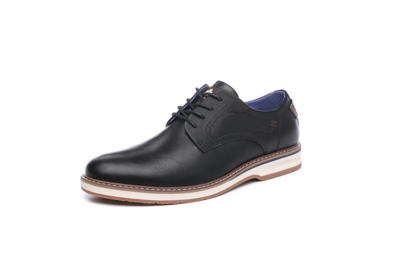 DECARSDZ Mens Dress Casual Oxford Shoes Business Formal Shoe Use for Business Social Gatherings Wedding Travel Black - Image 1