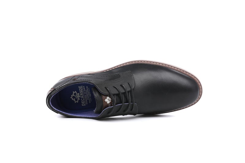 DECARSDZ Mens Dress Casual Oxford Shoes Business Formal Shoe Use for Business Social Gatherings Wedding Travel Black - Image 3