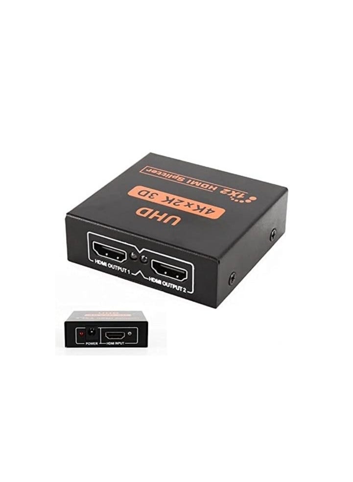 HDMI موزع HDMI 1X2 بورت هاب مكرر مضخم UHD 3D 4Kx2K Full HD 1080p - Image 1