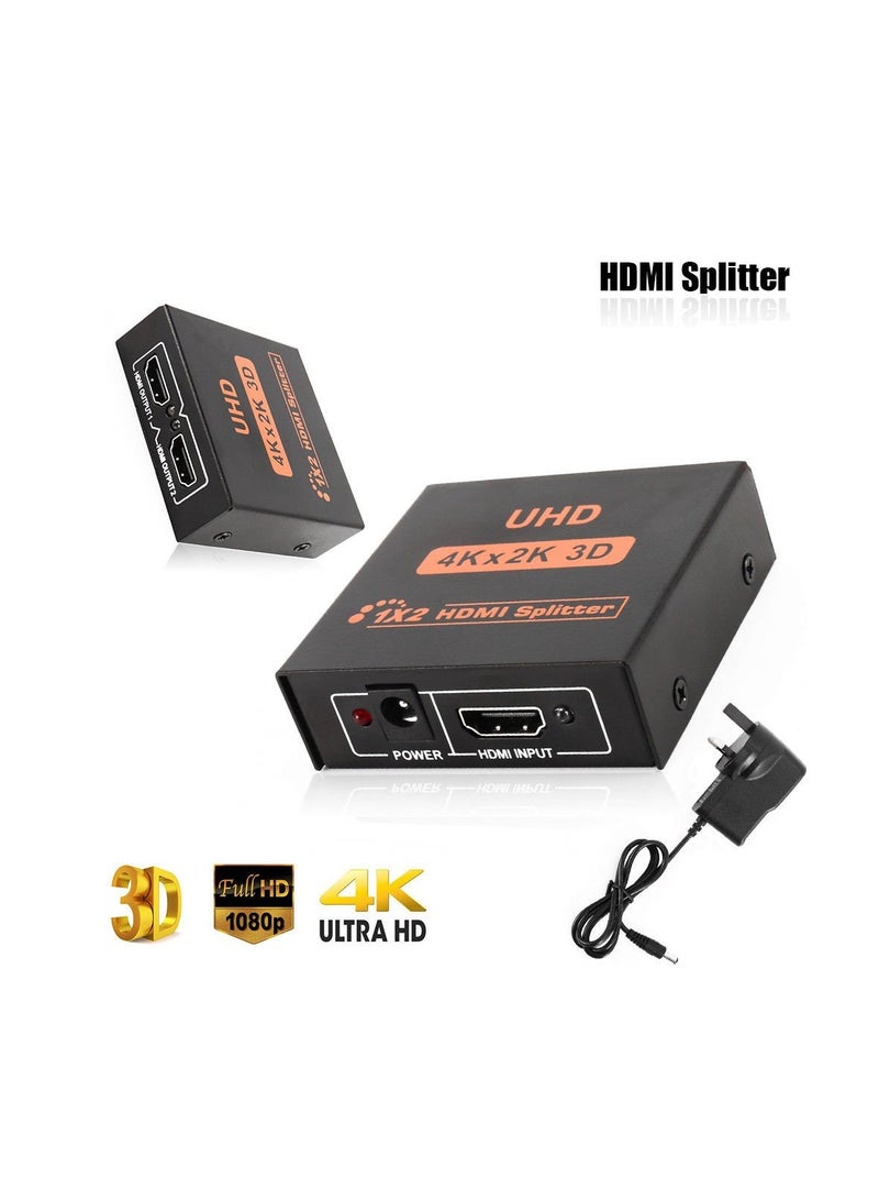 HDMI موزع HDMI 1X2 بورت هاب مكرر مضخم UHD 3D 4Kx2K Full HD 1080p - Image 3