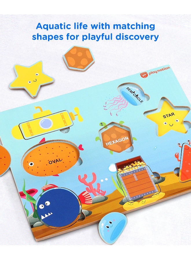 PlayNation Play Nation Wooden Educational Puzzles, Safe & Non-Toxic, BIS Certified, 24 Months+, 42 x 22 x 0.6 cm Pack of 4 - Multicolor - Image 5