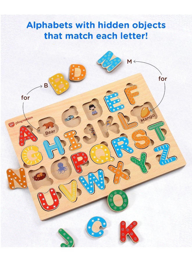 PlayNation Play Nation Wooden Educational Puzzles, Safe & Non-Toxic, BIS Certified, 24 Months+, 42 x 22 x 0.6 cm Pack of 4 - Multicolor - Image 4