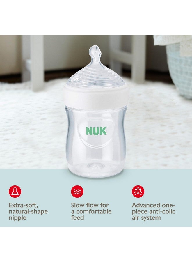 نوك زجاجة رضاعة NUK Simply Natural مع نظام SafeTemp، 5 أونصة، 4 قطع - Image 2