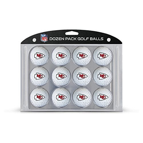 Team Golf NFL Kansas City Chiefs Golf Balls 12 Pack Dozen Regulation Size Golf Balls 12 Pack Full Color Durable Team Imprint - Image 1
