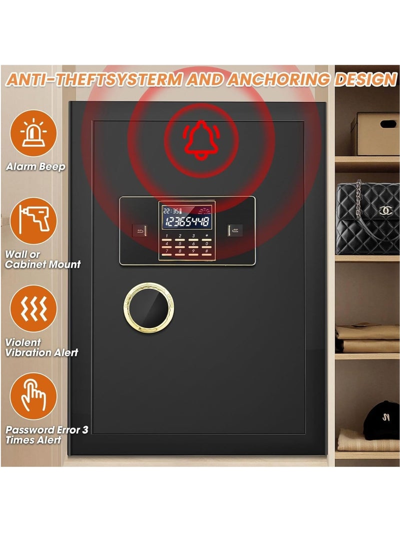 VUCATIN Fireproof Safe Box for Home Anti-Theft Digital Security Box with Programmable Keypad and Inner Fireproof Lock Box Security Cabinet Safe Lock Box for Home Hotel Office (45*38*36cm) - Image 2