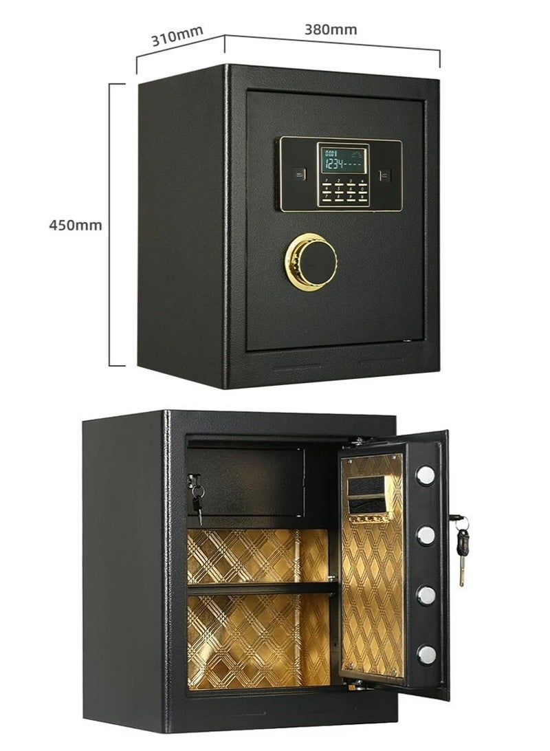 VUCATIN Fireproof Small Safe Box for Home & Office - Mini Digital Safe for Jewelry & Documents, Anti-Theft Bedside Security Cabinet for Valuables (H45cm x W38cm x D31cm - IC19) - Image 4