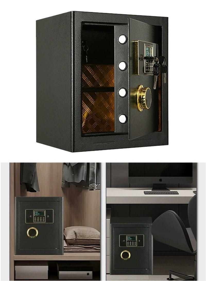 VUCATIN Fireproof Small Safe Box for Home & Office - Mini Digital Safe for Jewelry & Documents, Anti-Theft Bedside Security Cabinet for Valuables (H45cm x W38cm x D31cm - IC19) - Image 3