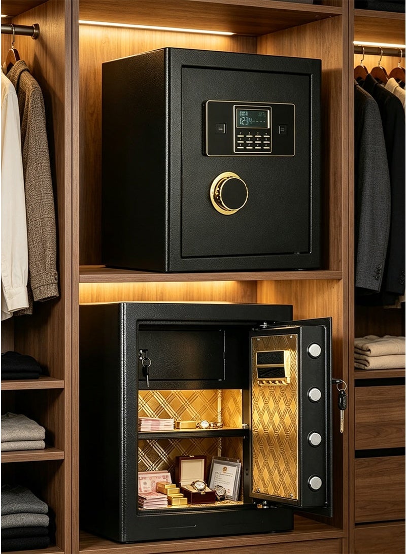 VUCATIN Fireproof Small Safe Box for Home & Office - Mini Digital Safe for Jewelry & Documents, Anti-Theft Bedside Security Cabinet for Valuables (H45cm x W38cm x D31cm - IC19) - Image 2