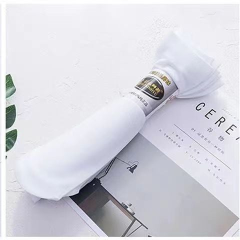 Mens Summer Thin Ice Silk Socks for Business White - Image 1