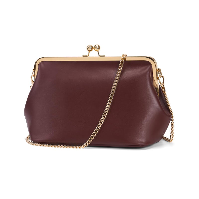 CATSEA Women's Kiss Lock Crossbody Bag PU Medium Handbags Kiss Clasp Crossbody Shoulder Bags Tote Purse Messenger Handbag - Image 1