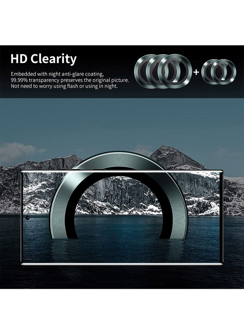 Generic - Camera Lens Glass Protector With Ring For Samsung Galaxy S23 Ultra - Green - Image 1