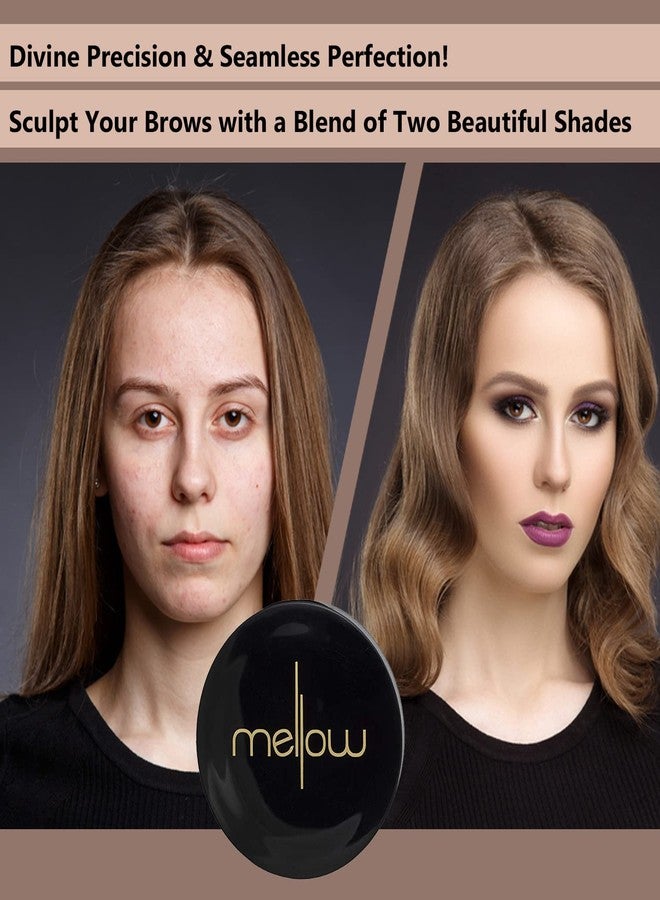 ميلو ثنائي الحواجب من ميلو كوزمتكس - بودرة حواجب لامعة لحواجب كثيفة ذات مظهر طبيعي - حشو للحواجب - محدد حواجب نباتي - موكا - Image 2