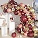 MEBAY Burgundy Balloon Arch Kit 141 Pcs Maroon Metallic Chrome Gold Rose Gold and White Latex Balloons Different Sizes 18 12 10 5 Inch for Birthday Wedding Anniversary Bridal Bachelorette Wine Party - Image 2