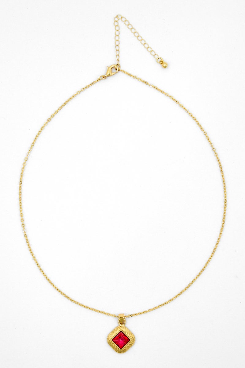 Caracol Women Gold Plated Diamond Necklace, Gold  - Image 3