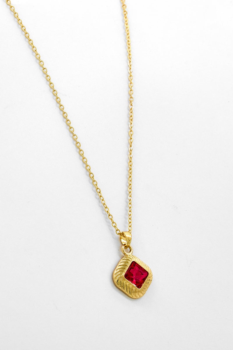 Caracol Women Gold Plated Diamond Necklace, Gold  - Image 1