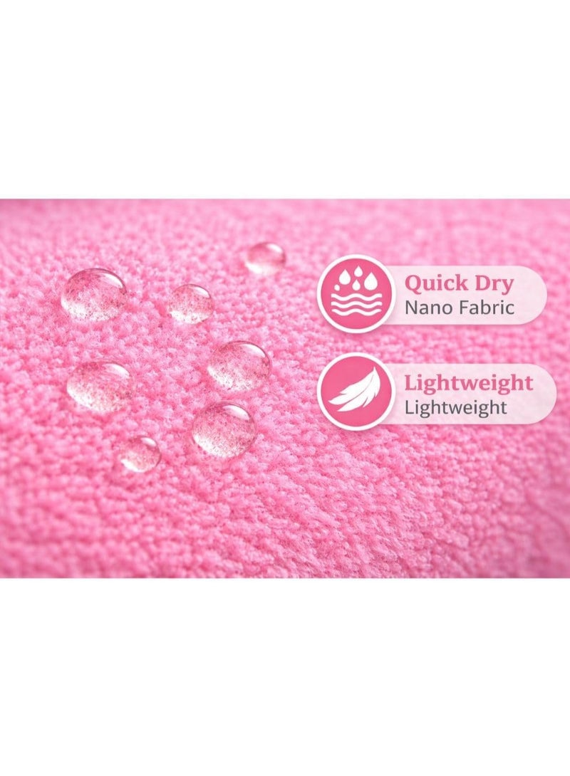 Quick Dry Microfiber Sports Towel 120 x 50 cm Lightweight Gym Towel With Strong Water Absorption Fast Drying Nano Fabric For Gym Travel Sports And Home (Pink) - Image 4
