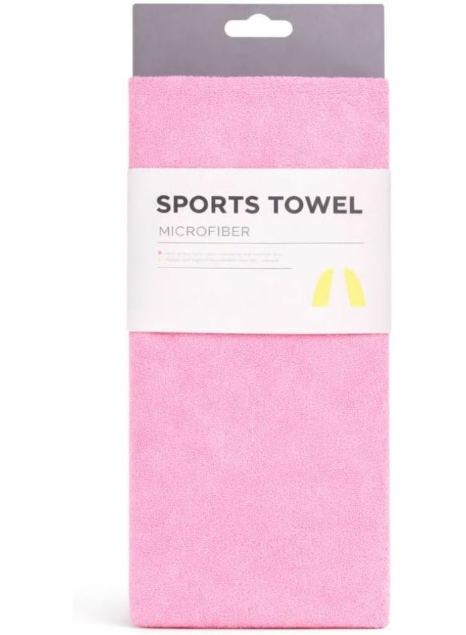 Quick Dry Microfiber Sports Towel 120 x 50 cm Lightweight Gym Towel With Strong Water Absorption Fast Drying Nano Fabric For Gym Travel Sports And Home (Pink) - Image 1