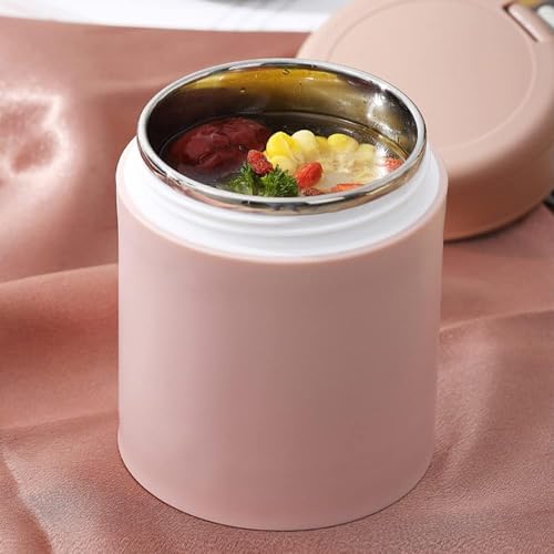 Wosta Lunch Box, Yogurt Container With Lid, Leak Proof Stainless Steel Cups With Lids And Reusable Plastic Spoon,Overnight Oats Containers With Lid, Dishwasher Freezer Safe. (Pink, 730 Ml) - Image 4