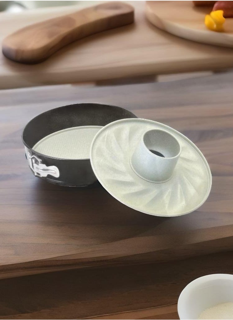 Risen Carbon Steel Springform Cake Pan – Nonstick Leakproof Round Cheesecake Baking Pan with Removable Bottom, Deep Push Design  - Image 1
