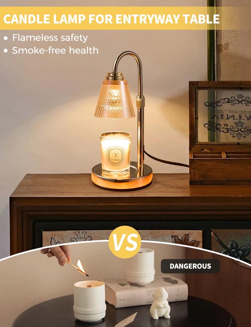 QUTADI Candle Warmer Lamp with Timer Dimmer, Birthday Gifts for Mom Women Friend Sister, House Warming Gifts, Wax Melt Warmer, Office Apartment Dorm Room Home Decor - Image 2