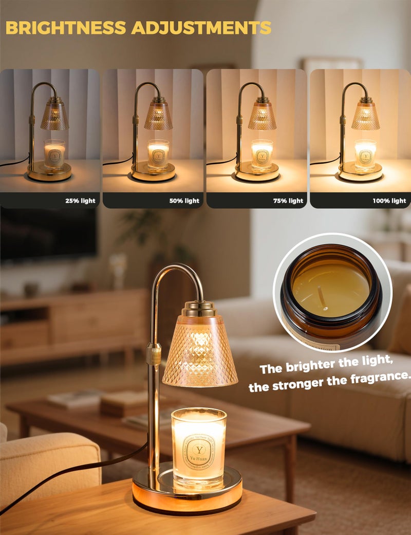 QUTADI Candle Warmer Lamp with Timer Dimmer, Birthday Gifts for Mom Women Friend Sister, House Warming Gifts, Wax Melt Warmer, Office Apartment Dorm Room Home Decor - Image 3