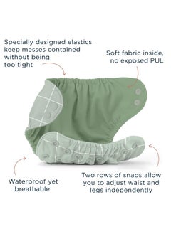 Esembly Cloth Diaper Bundle Set, 3 Organic Absorbent Inners and 1 Waterproof Recycled Diaper Cover, Reusable Washable Diapers with Snap Closure, Size 2 (18-35lbs), Lattice - pzsku/Z62AFD7DEB3F66772A938Z/45/_/1737031451/ec45536c-917a-478d-8175-792c283979f1