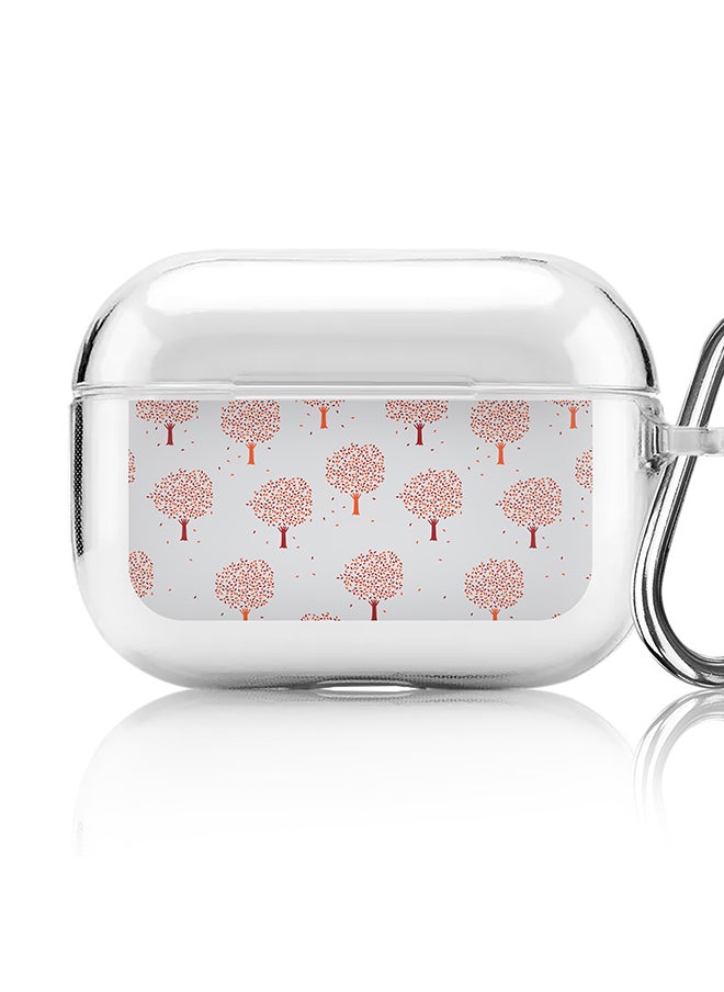 Stylizedd Classic Clear printed Case for Apple AirPods Pro 2nd Generation Thin Transparent Cover [Designed for Apple AirPods Pro 2nd Generation] - Orange Fall  - Image 1