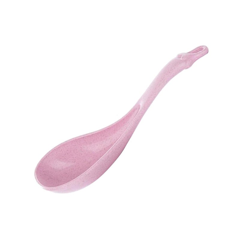 Wheat Straw Rice Scoop Spoon Lightweight Kitchen Serving Utensil Random Color - Image 2