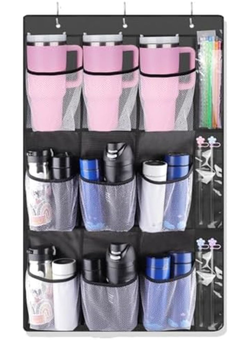 SYOSI Tumbler Organizer for Stanley 30 40 oz Cups with Handle, Cup Holder with Big Pockets for Big Water Bottles, Over the Door Tumbler Holder, Kitchen Cabinets Organizers Accessories - Image 1