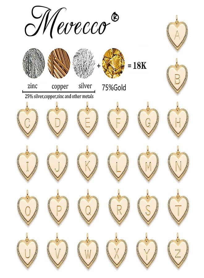 MEVECCO Gold Layered Heart Initial Necklace 18K Gold Filled A Alphabet Heart Pendant Necklace Dainty Initia Letter Necklace for Women Minimalist Personalized Jewelry Gift for Her - Image 5