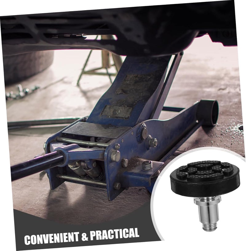 Unomor Round Rubber Lift Pad Tray for Floor Jack Heavy Duty Slip Jack Stand Replacement Secure Durable Lift Accessory for Vehicle Maintenance - Image 3