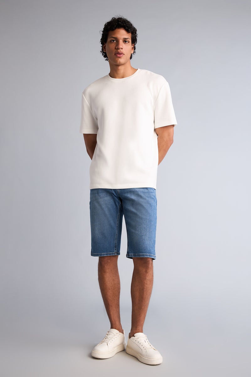 DeFacto Blue Man Regular Fit Bermuda Shorts Casual - Image 2
