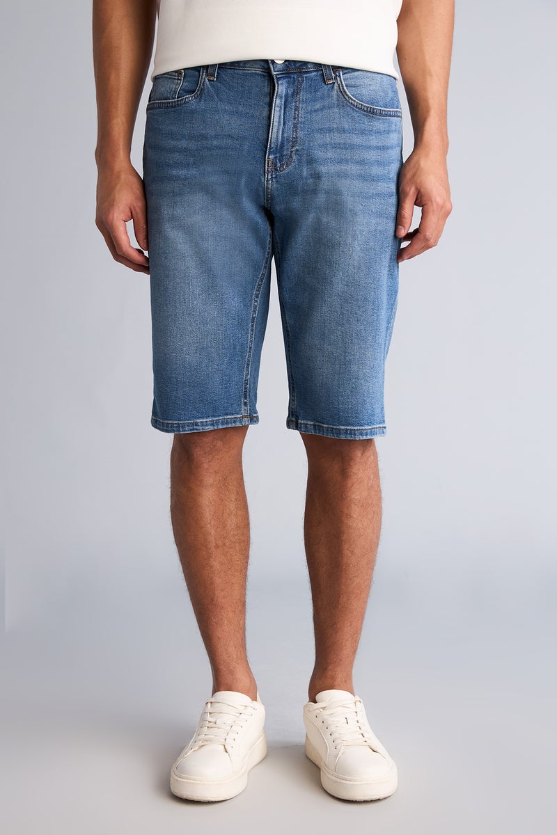DeFacto Blue Man Regular Fit Bermuda Shorts Casual - Image 3