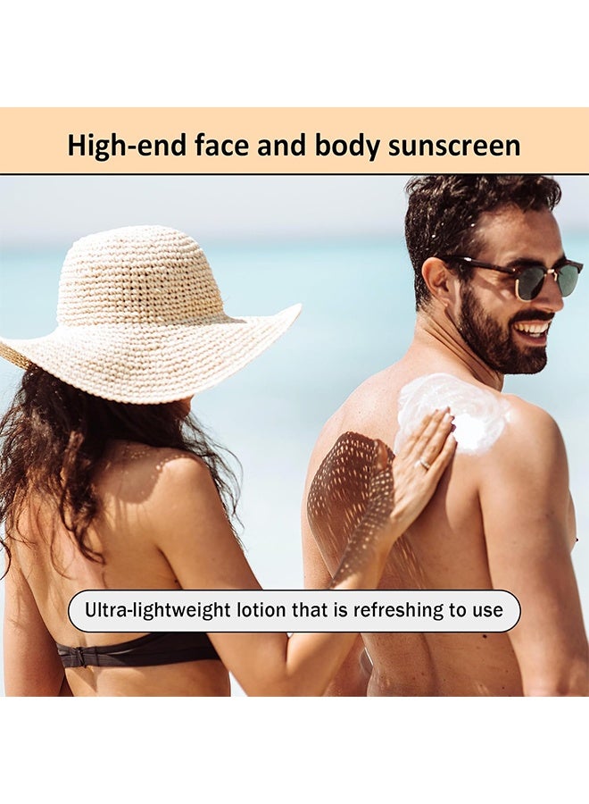 SADOER Men's Refreshing Whitening Sunscreen Lotion,Men Face Moisturizer with SPF 90+ PA+++,Oil Control Refreshing Sun Screen for Daily Sun Care,Travel Size Mineral Sunscreen,Skin Care Sun screen 50g - Image 3