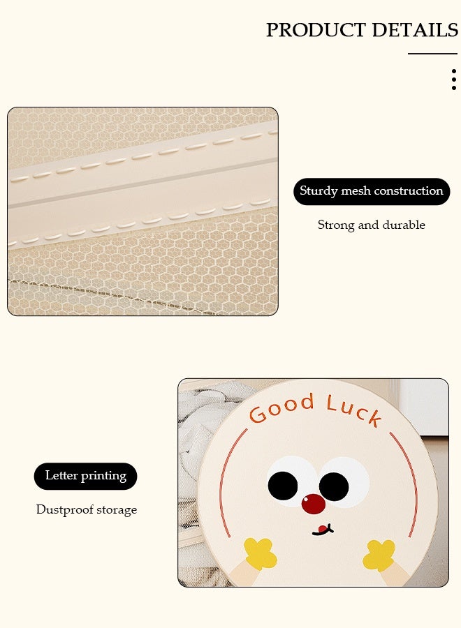 DUNISO Pop-Up Collapsible Mesh Laundry Hamper with Lid, Reinforced Carry Handles, Solid Bottom, Large Capacity Multi-function Storage Basket for Laundry Room, Bathroom, Kids Room, College Dorm, Travel - Image 5