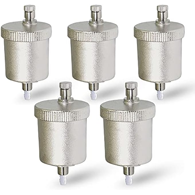 SBW18-5 AUTOMATIC AIR VENT FOR HYDRONIC HEATING APPLICATIONS 1/8 IN. MIP CONNECTION NICKEL PLATED BRASS (5 PACK) - Image 1