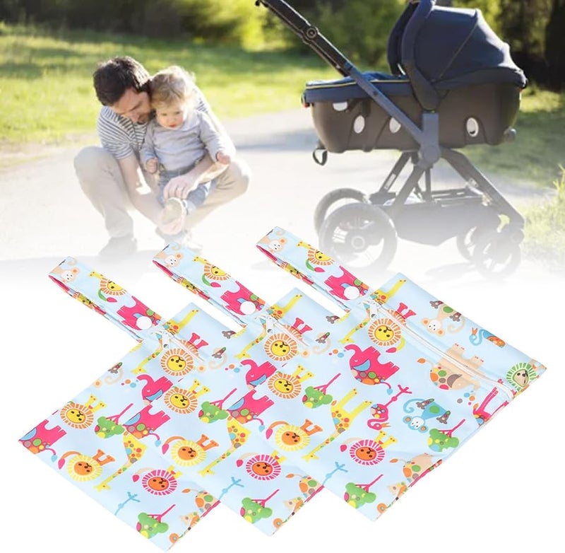 حقيبة حفاضات مقاومة للماء قابلة لإعادة الاستخدام T10 مع 3 أكياس مبللة للسفر والشاطئ والمسابح والصالة الرياضية - Image 5