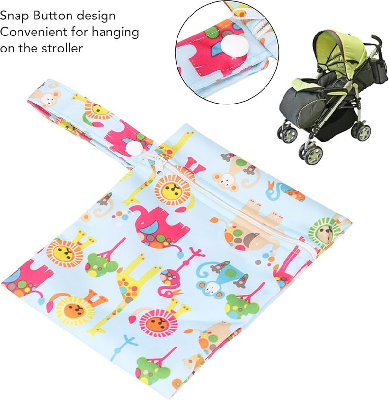 حقيبة حفاضات مقاومة للماء قابلة لإعادة الاستخدام T10 مع 3 أكياس مبللة للسفر والشاطئ والمسابح والصالة الرياضية - Image 3