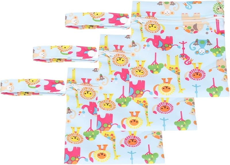 حقيبة حفاضات مقاومة للماء قابلة لإعادة الاستخدام T10 مع 3 أكياس مبللة للسفر والشاطئ والمسابح والصالة الرياضية - Image 2