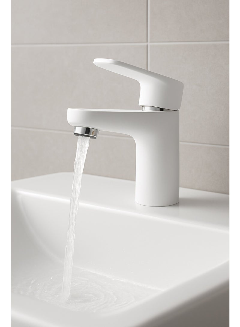 جي أس خلاط مغسلة ابيض كروم 2462 - Image 4